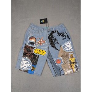 Civil Regime Star Wars Carpenter Shorts Mens 32 Blue‎ Chewbacca Graphic C3PO New